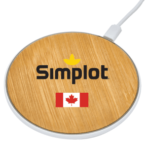 EL167 Bamboo Print Wireless Charger - White